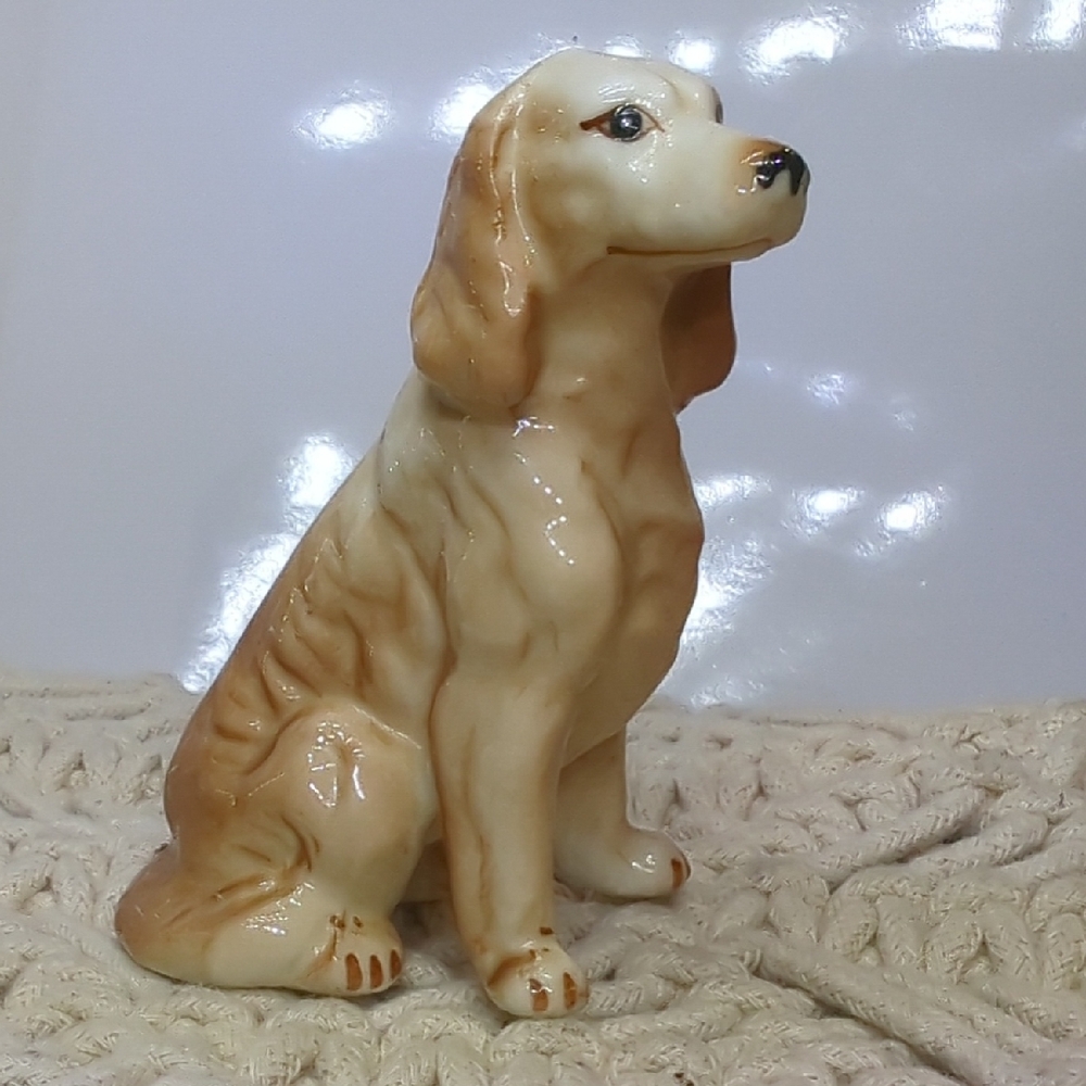 Vintage King Charles Cocker Spaniel Ceramic Dog Figurine